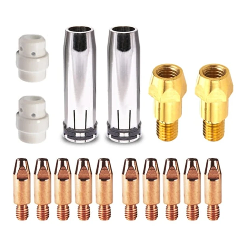 MB 36 MIG/MAG Verschleißteile-Set 16-teilig | Stromdüsen Ø 0,8 mm Gasdüsen Isolatoren