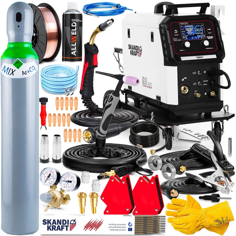 SKANDI KRAFT iTECH MIG 255 4in1 Dual Pulse - Hersteller-Set