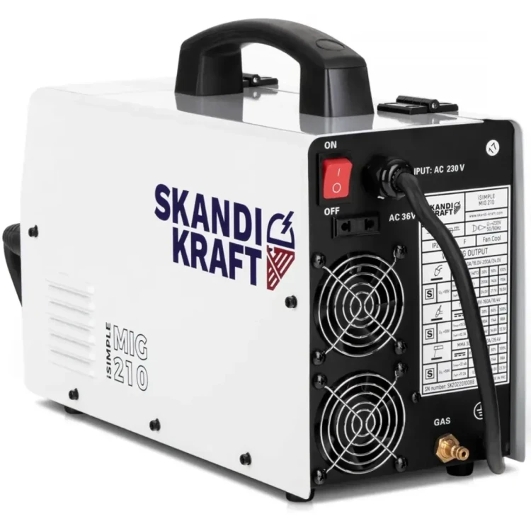 SKANDI KRAFT iSIMPLE MIG 210 - Rückseite des Geräts