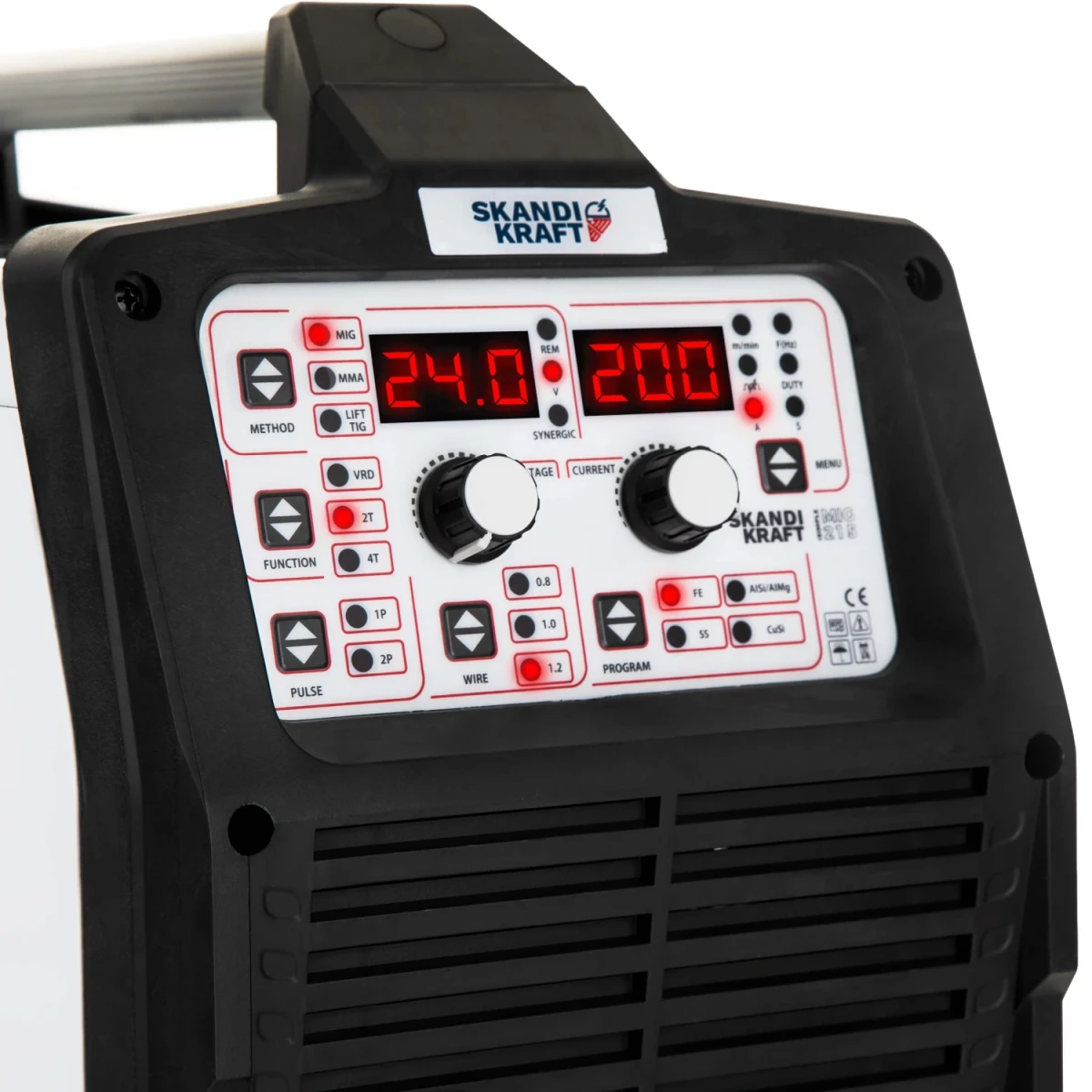 Bedienpanel des SKANDI KRAFT iSIMPLE MIG 215