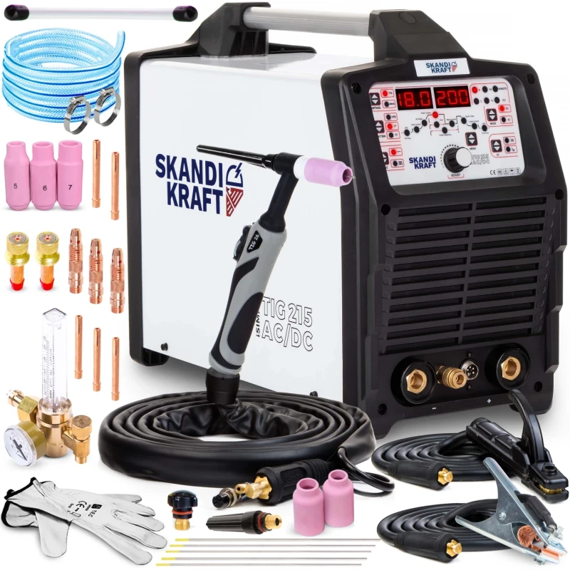 SKANDI KRAFT iSIMPLE TIG 215 AC/DC WIG-Schweißgerät 215 A mit HF Puls und MMA