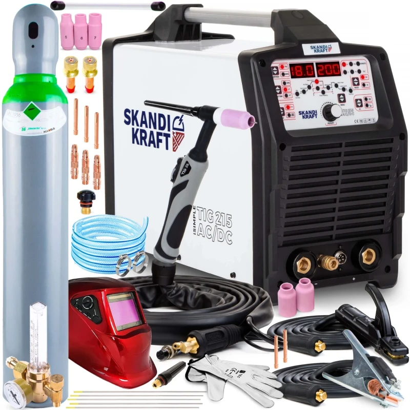 SKANDI KRAFT iSIMPLE TIG 215 AC/DC WIG-Schweißgerät 215 A mit HF Puls und MMA - Set #2