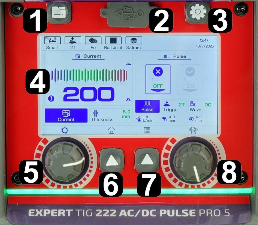 Spawarka Ideal EXPERT TIG 222 AC/DC PFC PULSE Pro 5 LCD