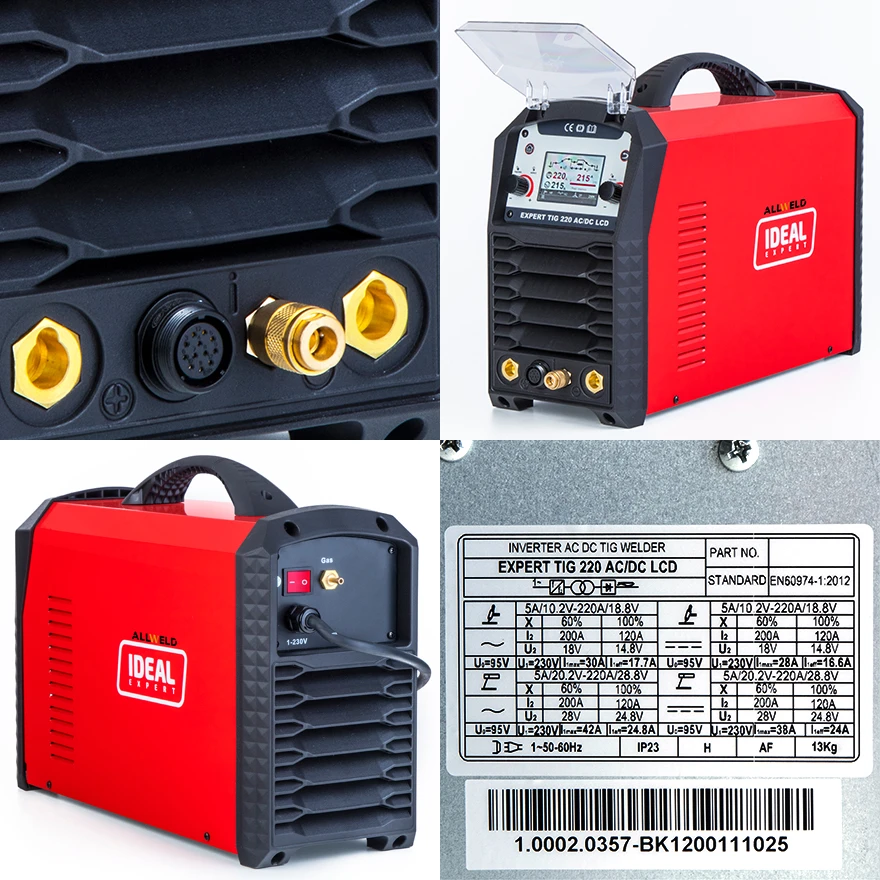 Spawarka Inwertorowa Ideal Expert TIG 220 AC DC Puls LCD