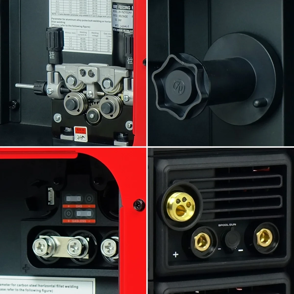 Schweißgerät Ideal Tecno MIG 321 Synergic LCD + Fahrwerk - Collage