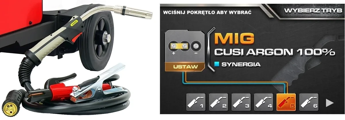 Schweißgerät Ideal Tecno MIG 321 Synergic LCD - Collage