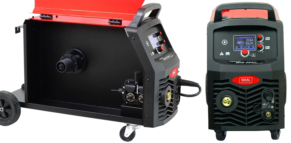Ideal TECNOMIG 254/2 PULSE LCD Multiprozess-Schweissgeraet - Collage