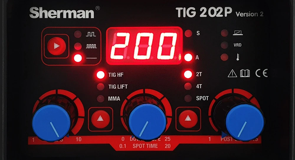 IGBT Inverter Leistungseinheit Sherman TIG 202 P 200A Schweißstrom 230V Kompaktgerät Industrie Anwendung