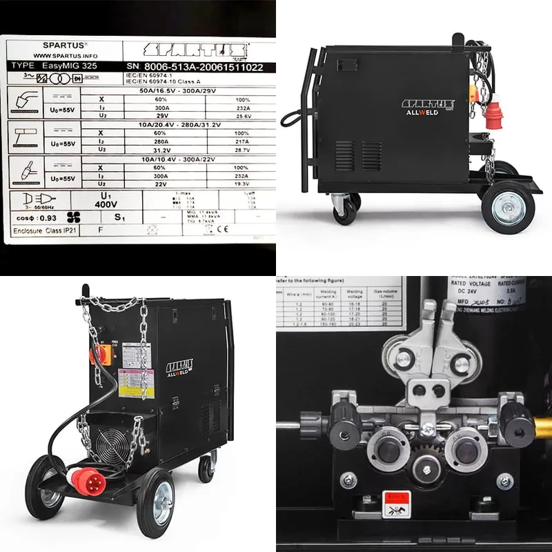 IGBT Inverter Platine und 4 Rollen Drahtvorschub System im Spartus EasyMIG 325