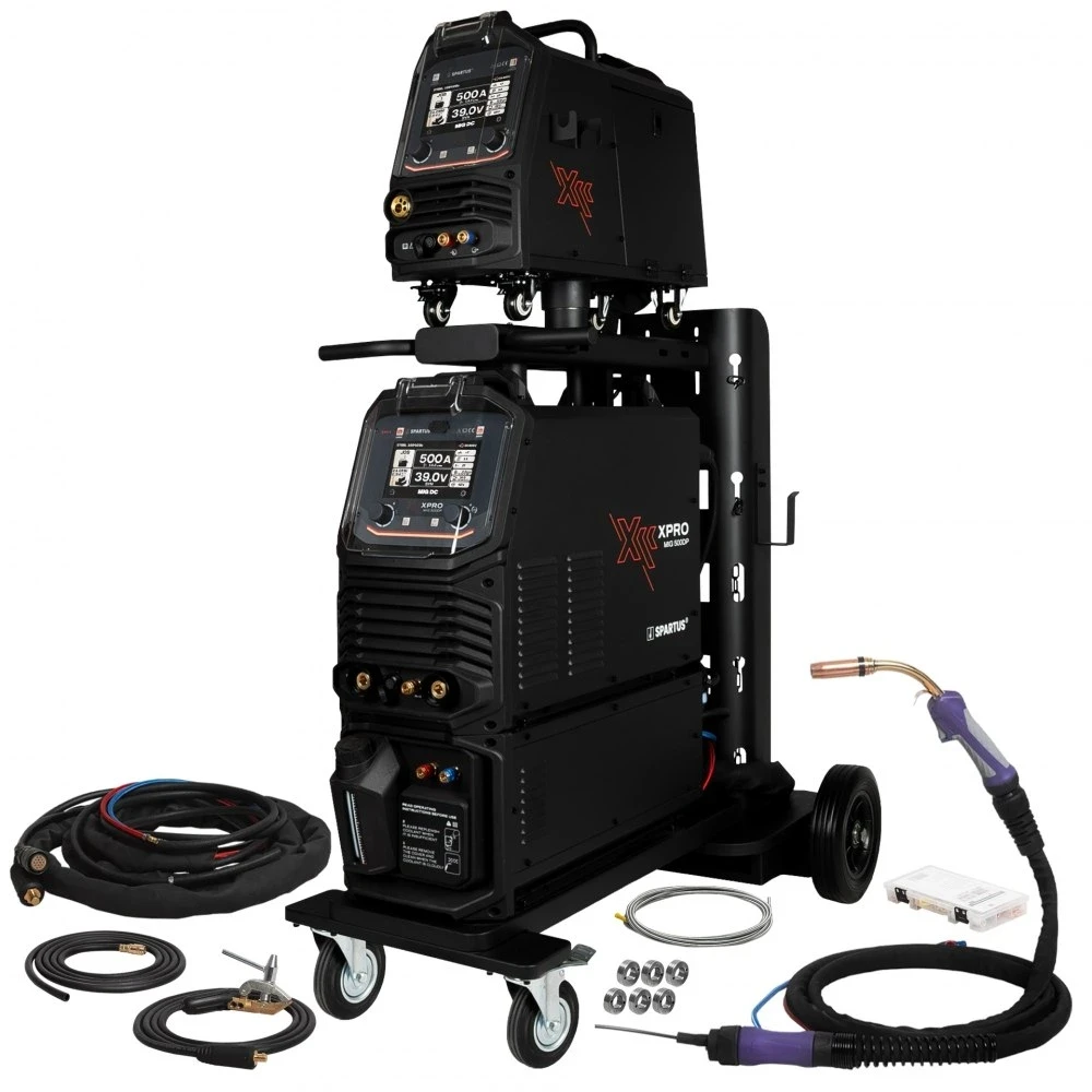SPARTUS XPro MIG 500 Dual Pulse Industrie Schweißanlage mit separatem Drahtvorschub und Wasserkühlung