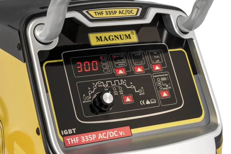 HF Zündung und Lichtbogenstart Darstellung bei Magnum THF 335P W8 V2 WIG Schweißprozess stabiler Lichtbogen
