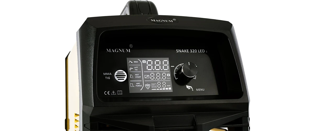 LED Display und Bedienpanel MAGNUM Snake 320 Schweißgerät technische Steuerung Ansicht