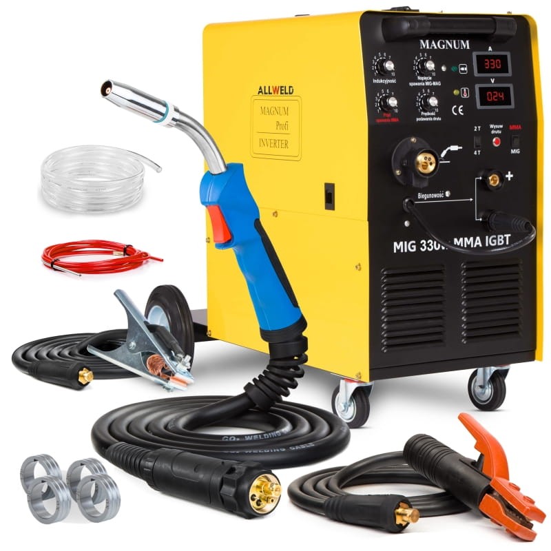Industrie MIG MAG Schweißgerät MAGNUM MIG 330W mit 330 Ampere Invertertechnik 400V dreiphasig