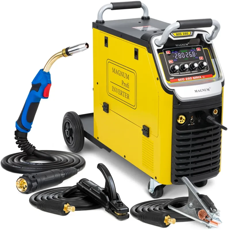Magnum MIG MAG 280 MMA V2 Schweißgerät mit 300 Ampere und 400 Volt Drehstromanschluss