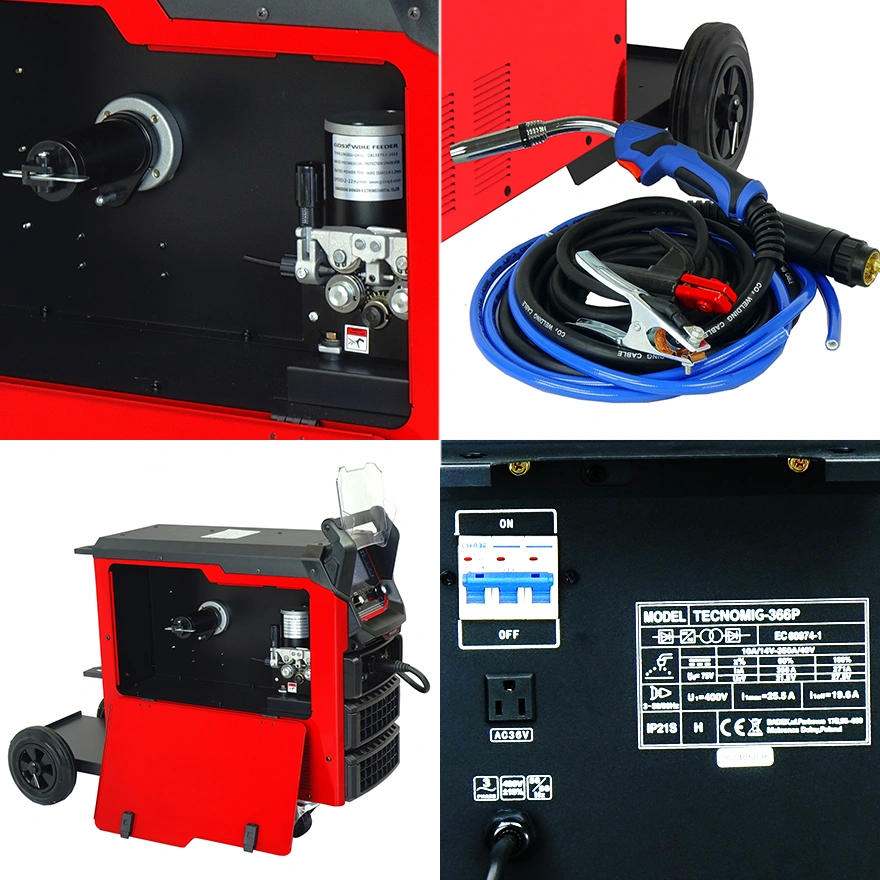 Ideal Tecno MIG 366 Pulse Synergic LCD - Collage