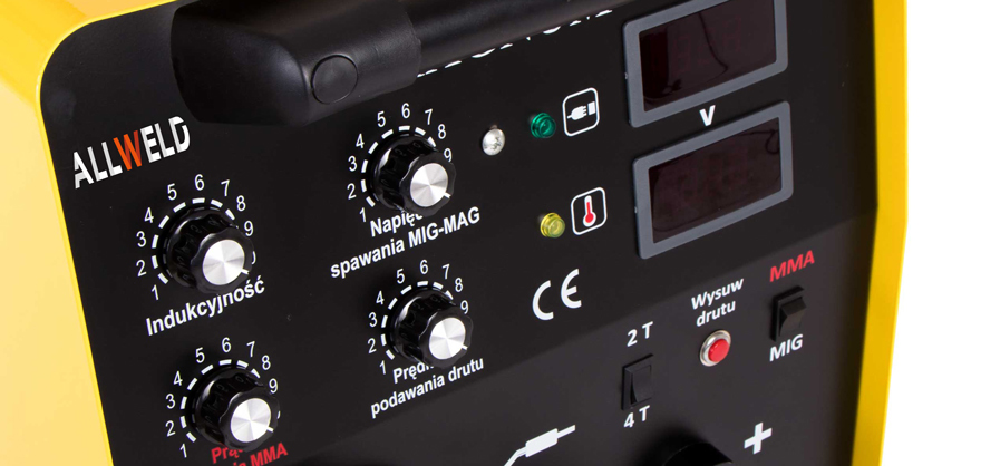 Frontpanel MIG MAG Schweißgerät MAGNUM 330W mit digitaler Anzeige und Drehreglern