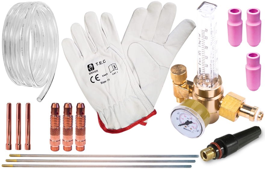 WIG Universal-Zubehör-Set für Aluminium & Edelstahl | Komplett-Set mit Druckminderer