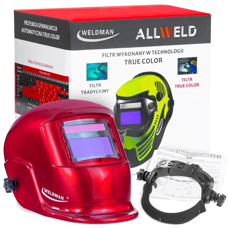 Automatik-Schweißhelm Weldman True Color Falcon Red