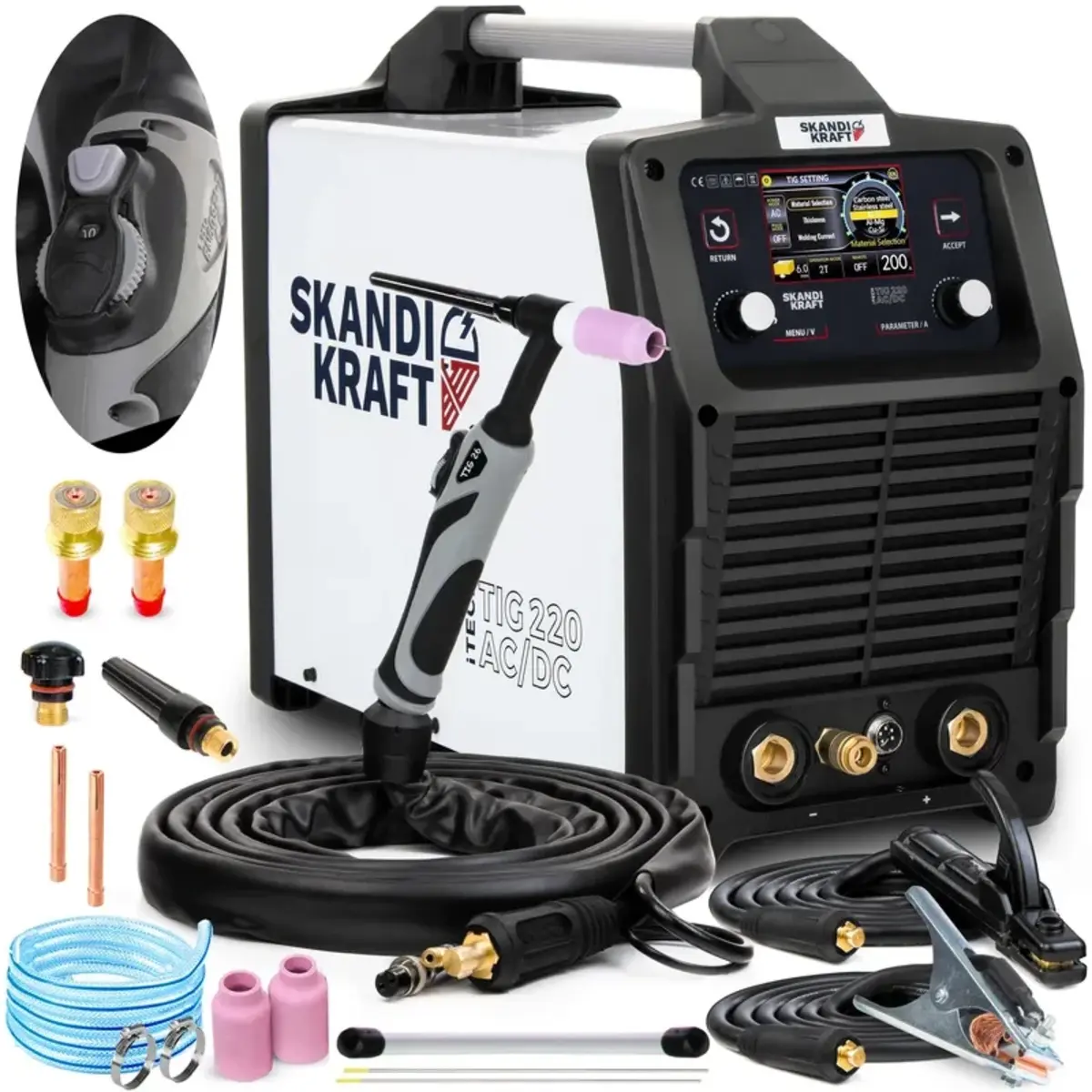 SKANDI KRAFT iTECH WIG AC/DC – Komplettset mit Zubehör für den Einstieg