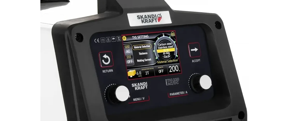 SKANDI KRAFT iTECH WIG AC/DC – LCD-Bedienfeld