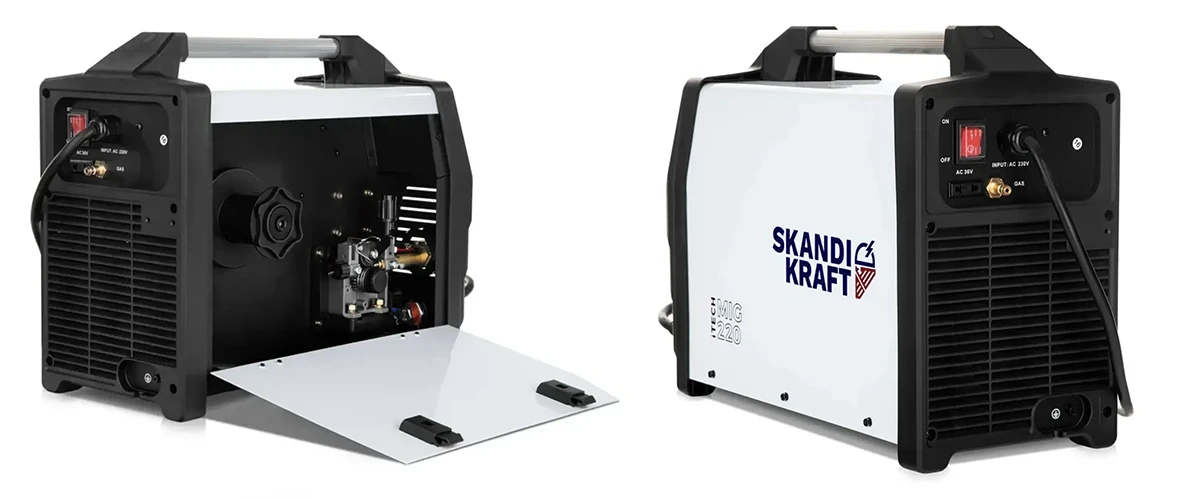 SKANDI KRAFT iTECH MIG 220 - otwarty podajnik drutu