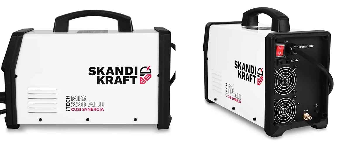 Digitale Steuerung des SKANDI KRAFT MIG 220 mit 2T 4T SPOT und einstellbaren MIG MAG Parametern