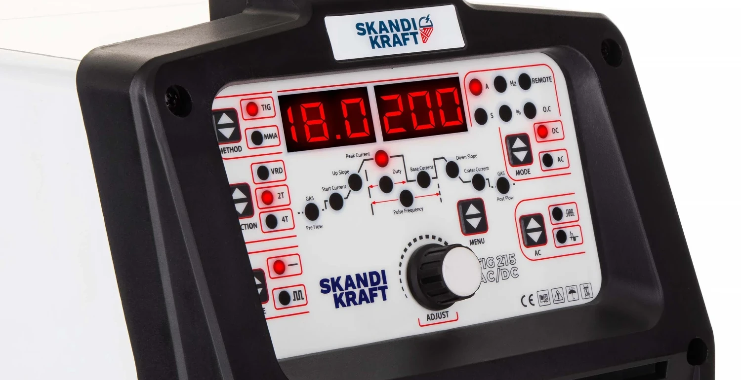 Skandi kraft isimple Tig 215 ac dc Bedienpanel