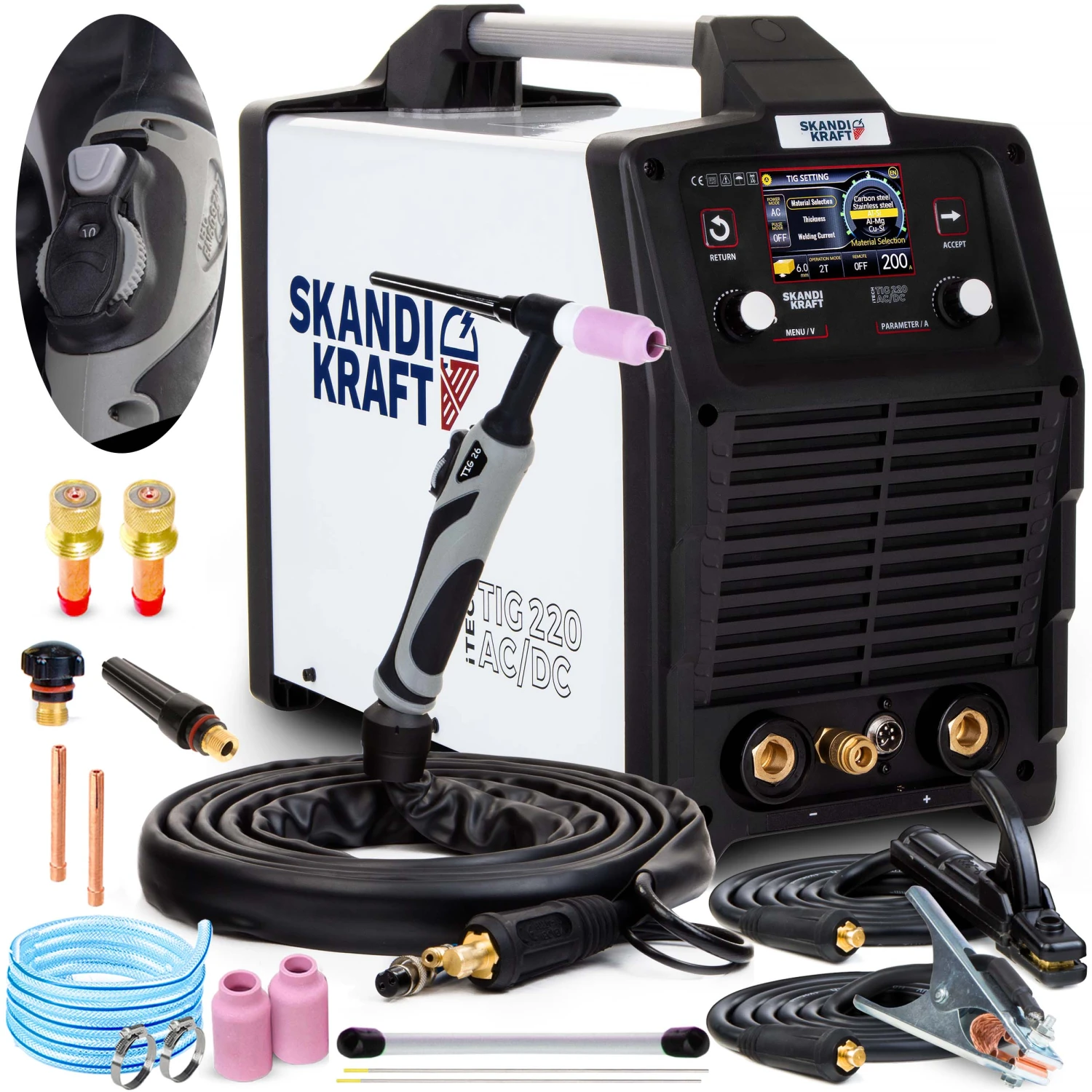 SKANDI KRAFT iTECH TIG 220 AC/DC mit Zubehörset